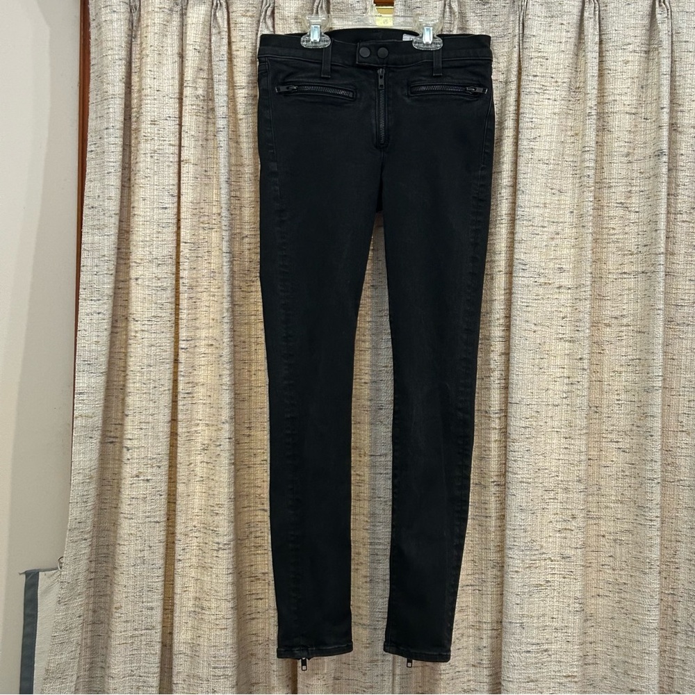 Rag & Bone Moto Zipper Skinny Ankle Jeans